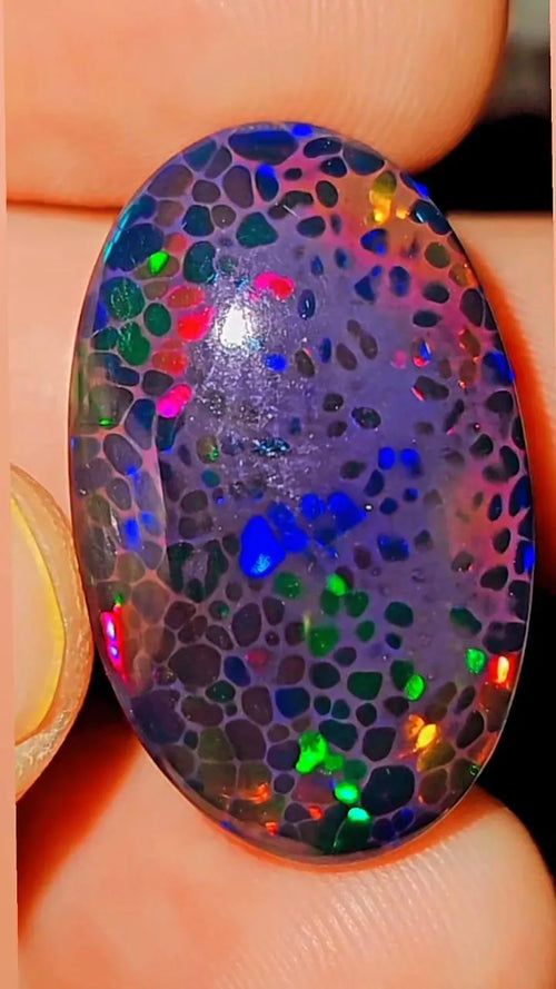 Oval Honeycomb Opal Gemstone, 35ct