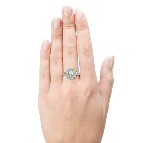 Yellow Gold Ring with 99 Round-Cut Lab-Created Diamonds 1.387 CT.TW