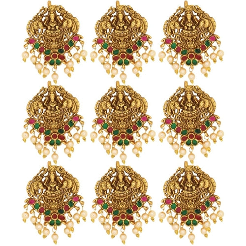 Lakshmi Temple Design Choti Pins Set